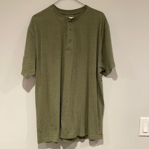 L.L. Bean Other - Men's Carefree Non-Shrink Tee, Traditional Fit, Henley green Medium | L.L.Bean